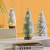 Рождественские украшения липкие мини-снежные елочные украшения для стола флокированные кедровые деревья сценическая композиция подарки