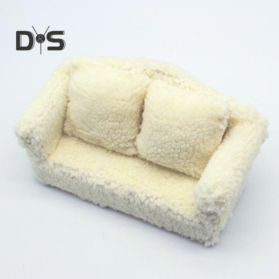 Миниатюрный диван 1:12 масштаб Мини Дом Диван Плюшевая Миниатюрная Мебель Куклы Аксессуары Для Дома Фото Реквизит Подарок для Мальчиков Девочек