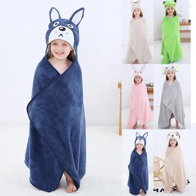 Милое плюшевое одеяло с рисунком для маленьких мальчиков и девочек, накидка, банный халат