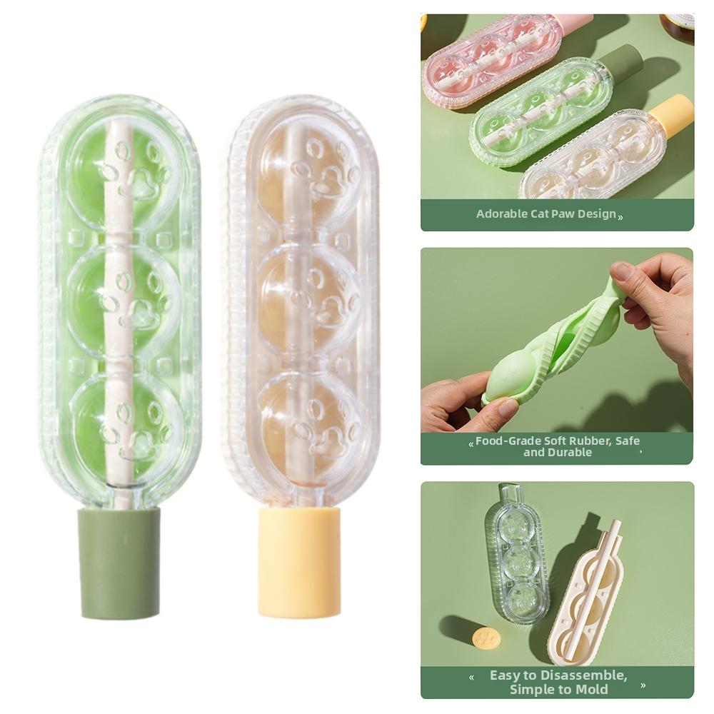 Candied Hawthorn Ice Cream Mold Built-in Straw Popsicle Ice Cream Maker Ice Cube Tray Summer