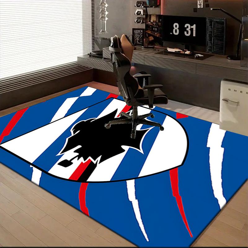 Sam-pdoria Team Emblem Rug for Living Room, Game Rooms, Office, Bedroom, Office Floor Mat Playful Design, fan gifts Christmas decor