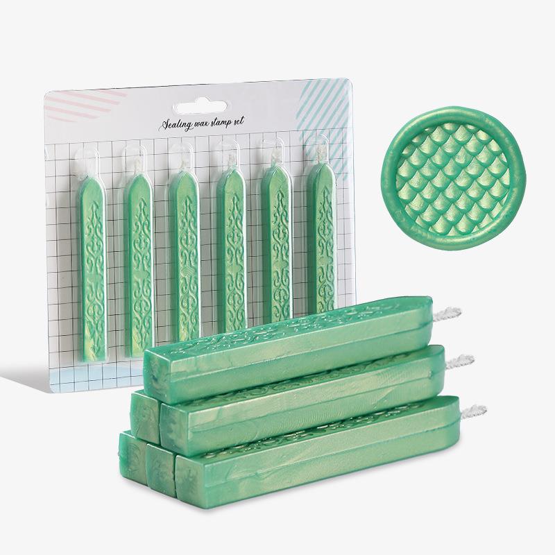 Высококачественный набор из 6 предметов, печатей, восковых палочек, печатей, антикварных свечей из сургуча с фитилем для почтовых писем в стиле ретро, винтаж