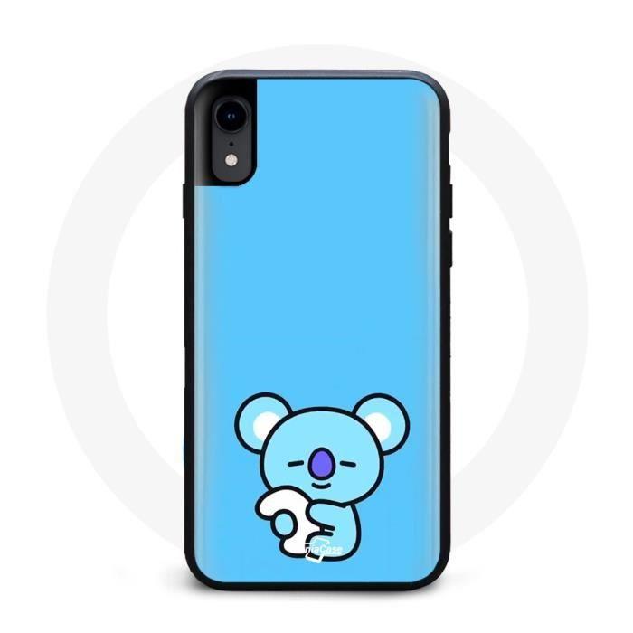 Case for Iphone XS Max Bangtan BTS BT21 Koya RM Blue Background