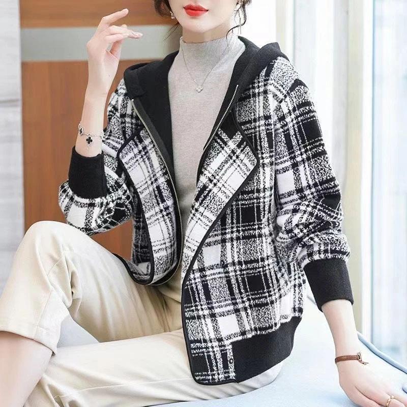 Пальто женское утолщенное с капюшоном, имитация двухслойного, зимнее повседневное оверсайз