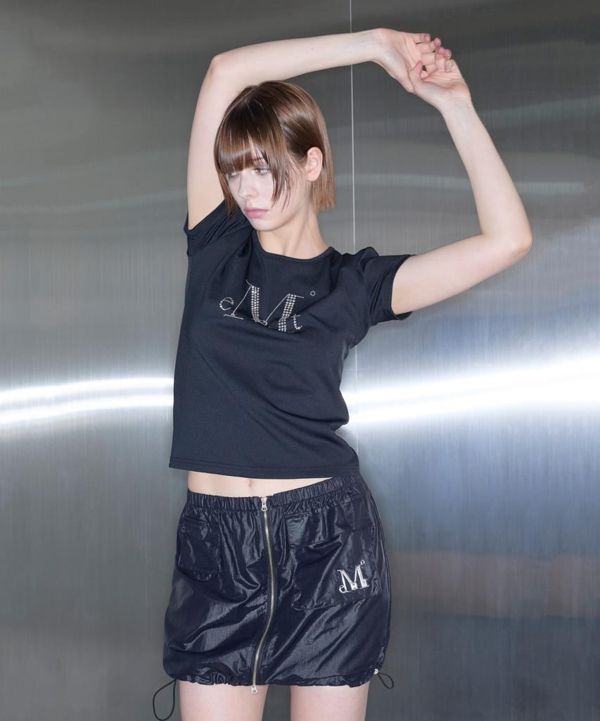 Mucent Eddie Setup Glossy Metal Logo String Skirt