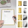 Stainless Steel Test Paper Storage Folder Hard Writing Clipboard Menu Ticket Holder  Restaurant