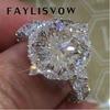 Luxury Rhinestone Wedding Ring Engagement Bridal Jewelry