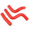 3PCS Silicone Radiator Coolant Hose Pipe Kit Stable Connection Leak Proof Heat Resistant Fit For KX80 KX85 KX100 Red