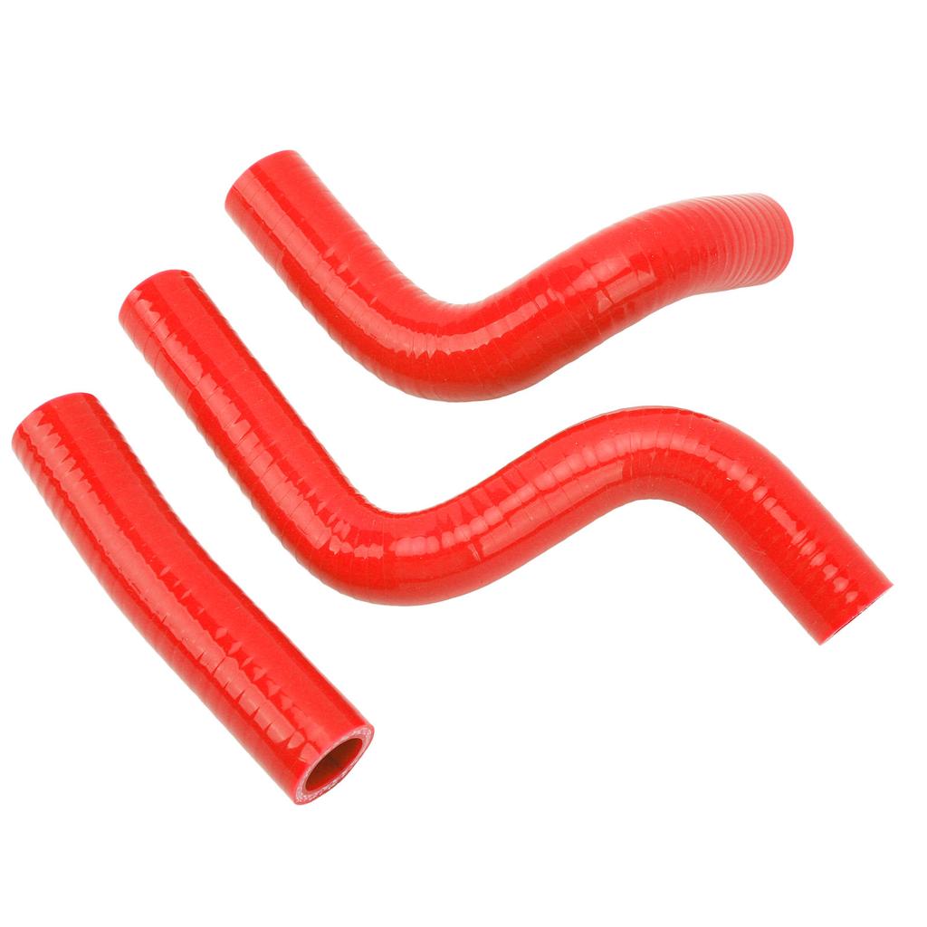 3PCS Silicone Radiator Coolant Hose Pipe Kit Stable Connection Leak Proof Heat Resistant Fit For KX80 KX85 KX100 Red
