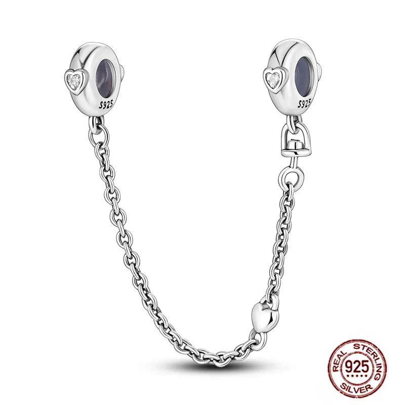 New Copper Charms Buttefly Daisy Safety Chain Cat Paw Change Beads Fit Original Bracelet Ladies Diy Jewelry