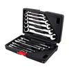 12PCS/Set Multifunctional Wrench Fixed Ratchet Quick Wrench Set Hardware Kit 72 Teeth 180 Degree Rotation