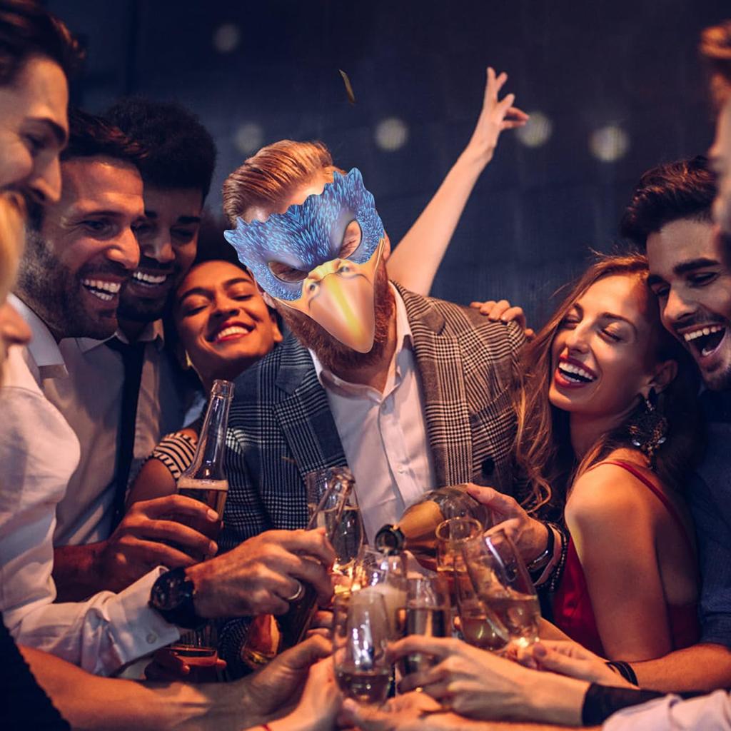 NOLITOY Eagle Mask, Costume, Cosplay, Masquerade, Halloween Party Accessory, Bird Beak Shape, Realistic, Funny, Cool, Stylish, Scary Headgear for Men