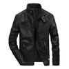 Men's Autumn and Winter New Men's PU Leather Jacket Short Stand Collar Youth Motorcycle Leather Jacket