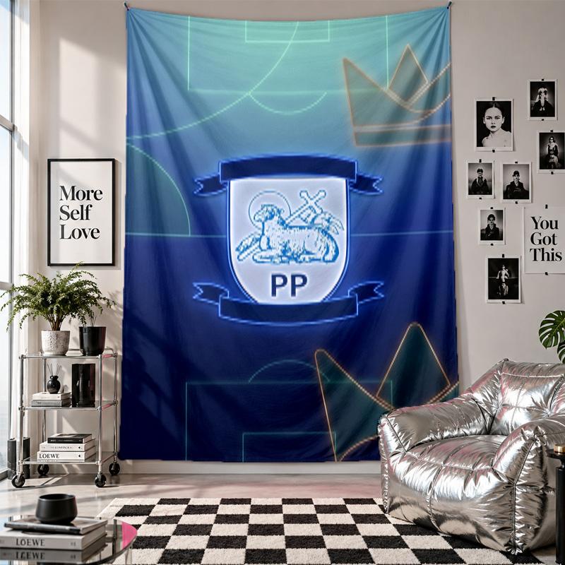 Preston North End Football Wall Tapestry Home Decor Wall Hanging Cloth for Bedroom Living Room Background