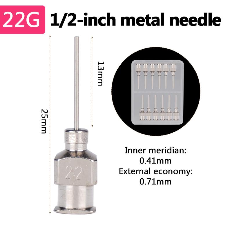 12PCS 1/2 Inch Dispensing Needle Stainless Steel 8G To 30G Blunt Tip Needle Injection Needle For High Temperature Hand Tool