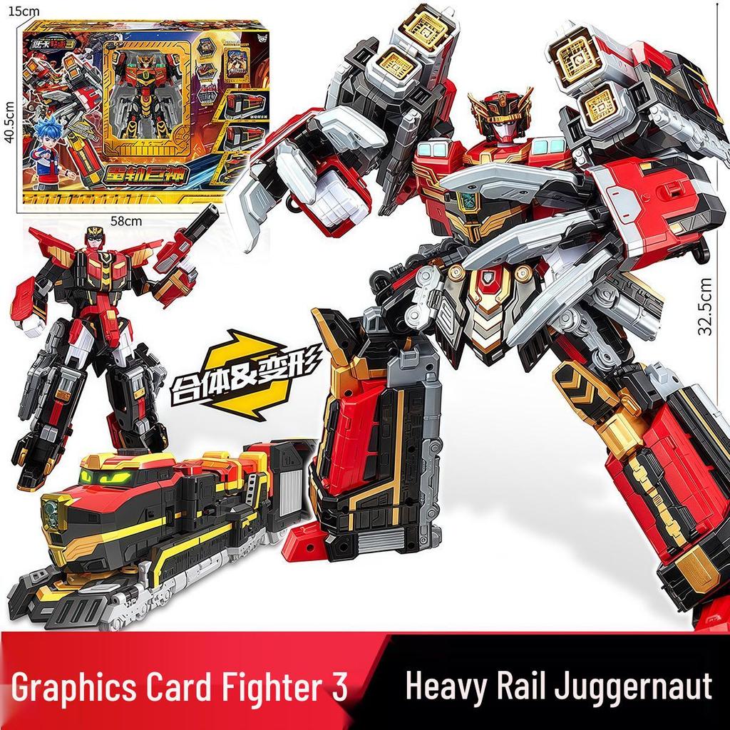 Оригинальный Flash Card Fighter 3: Красный Король Душ Фантом Робот-трансформер Быстрая Трансформация Игрушка