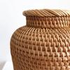 Creative Handmade Rattan Woven Vase Dried Flower Vase Flower Arrangement Home Decor Desktop Ornament Garden Decoration