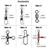 140pcs Fishing Swivels Tackle Kit Include Ball Bearing Barrel Swivels 3 Way Swivels Fishing Swivels with Snaps Tackle Box