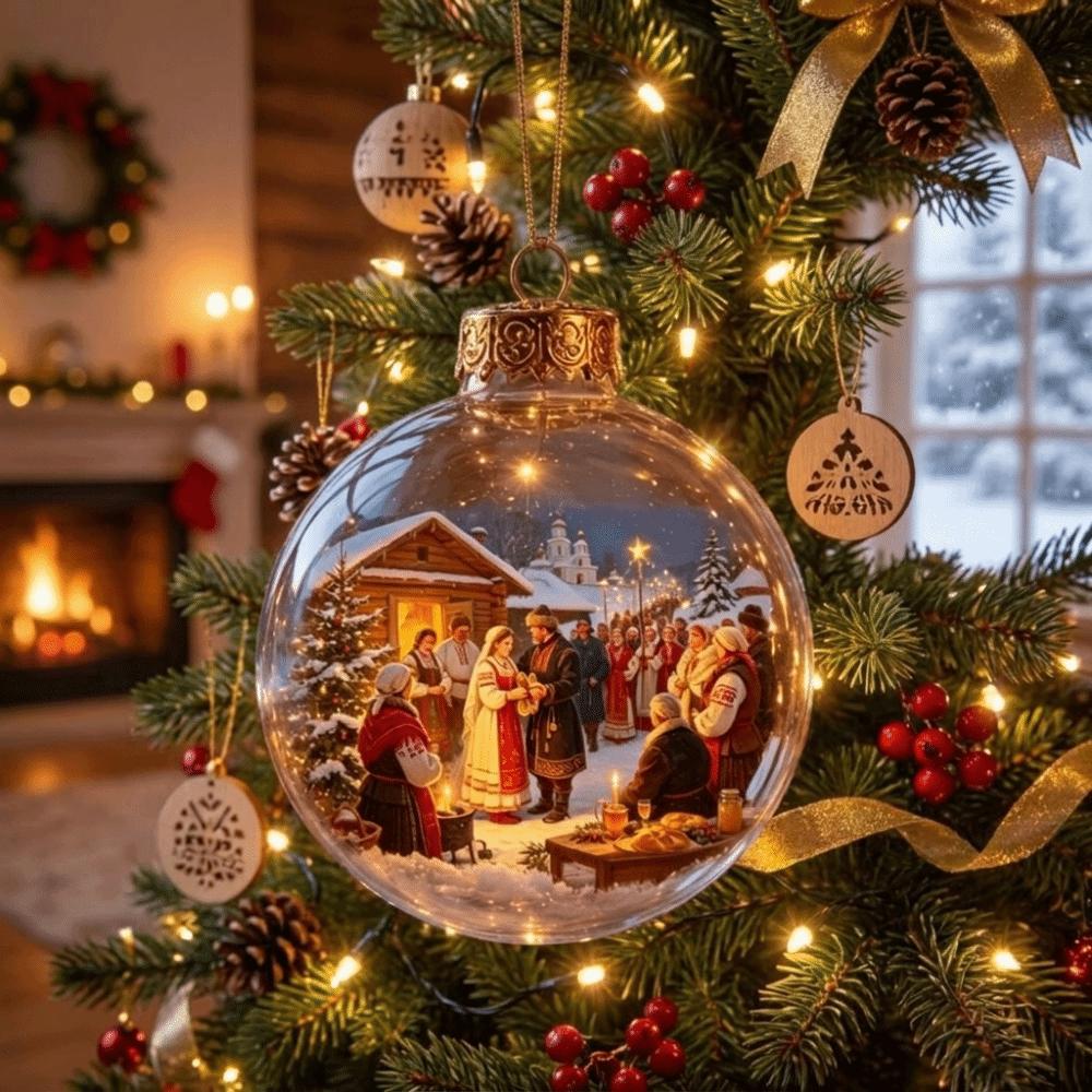 Shatterproof Light-Up Hanging Ball Ornaments LED Christmas Tree Globe Decor Outdoor Decor