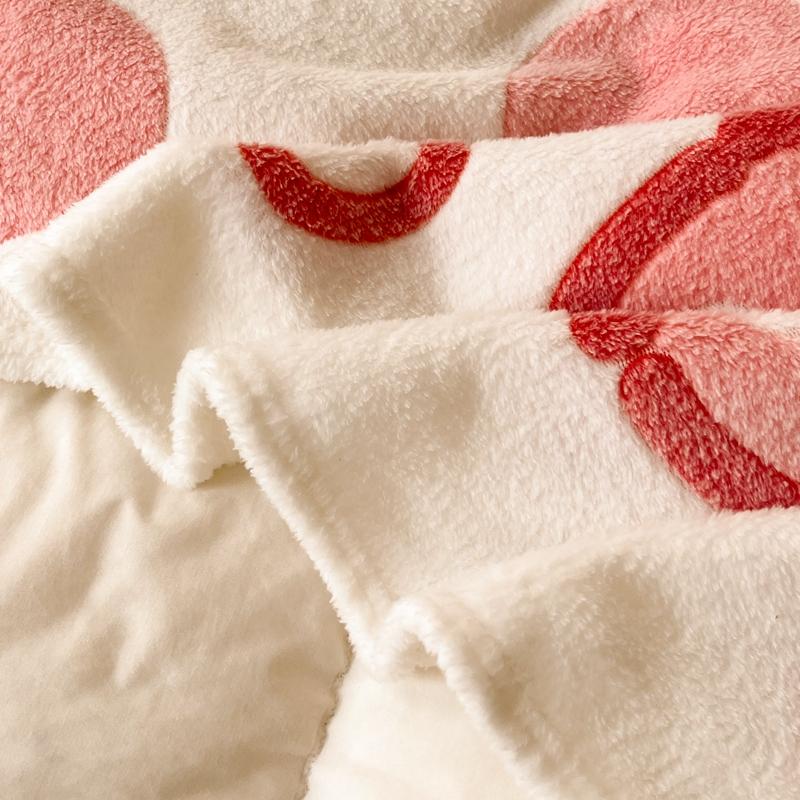 Мультяшное розовое клубничное фланелевое одеяло для детей и девочек, мягкое теплое легкое покрывало для дивана-кровати, путешествий, кемпинга, подарков