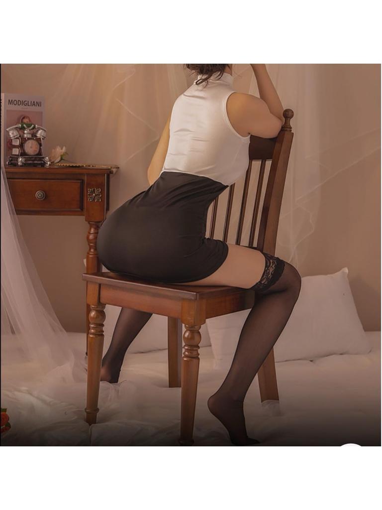 Secretary Cosplay OL Sexy Lingerie Uniform Temptation Erotic Adult Goods Uniform SM Erotic Cute Costume Exposing Breasts Hips Sexy Adult Erotic