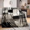 1Pc Abstract Black White Composition Blanket Soft And Comfortable Casual Warm Camping Travel Christmas Halloween Xmas Gift M92851