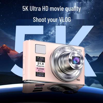 Портативная цифровая камера 5K HD с выдвижным объективом и большим экраном