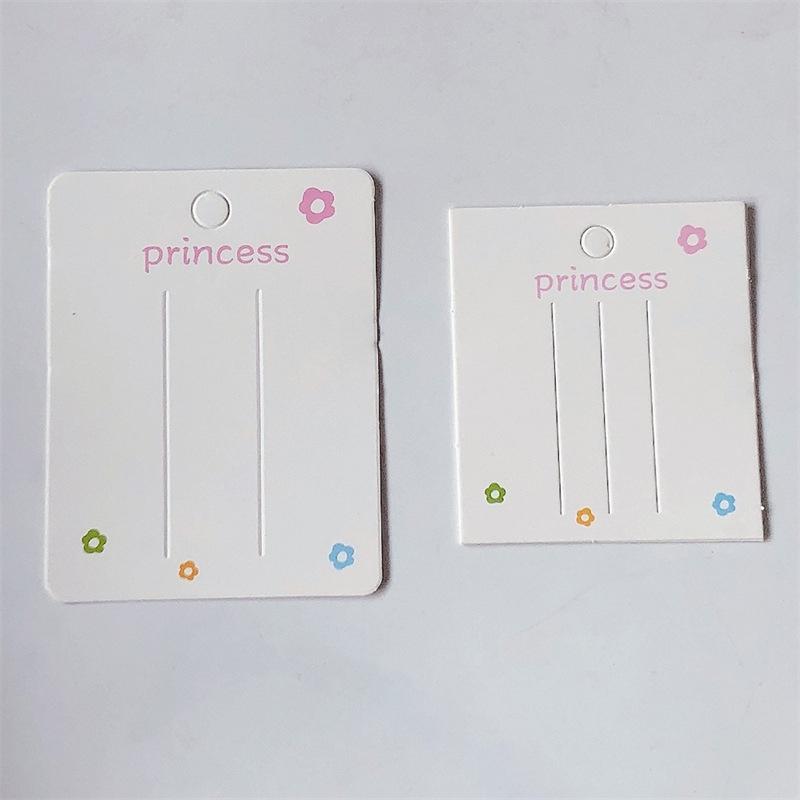 50Pcs Blank Hair Clip Paper Cards Hair Accessories Jewelry Display Card Hair Clip Holder Headwear Packaging Card