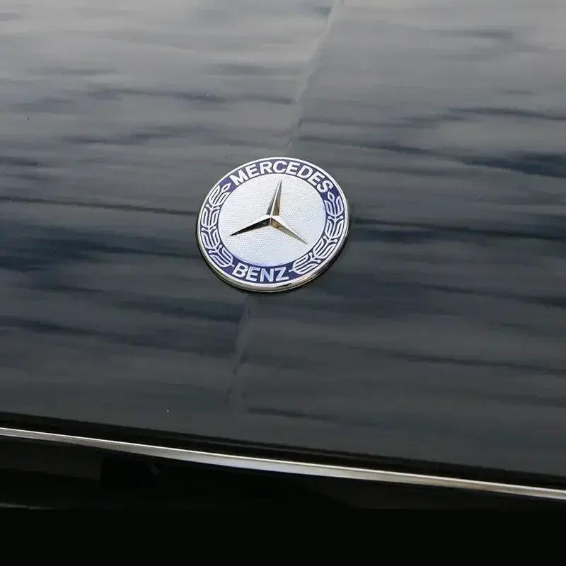 Для автомобиля Mercedes Benz Логотип двигателя Металлический Плоский Значок на капот Передний Значок Аксессуары Для Mercedes Benz AMG W204 W205 W203 W211 W212
