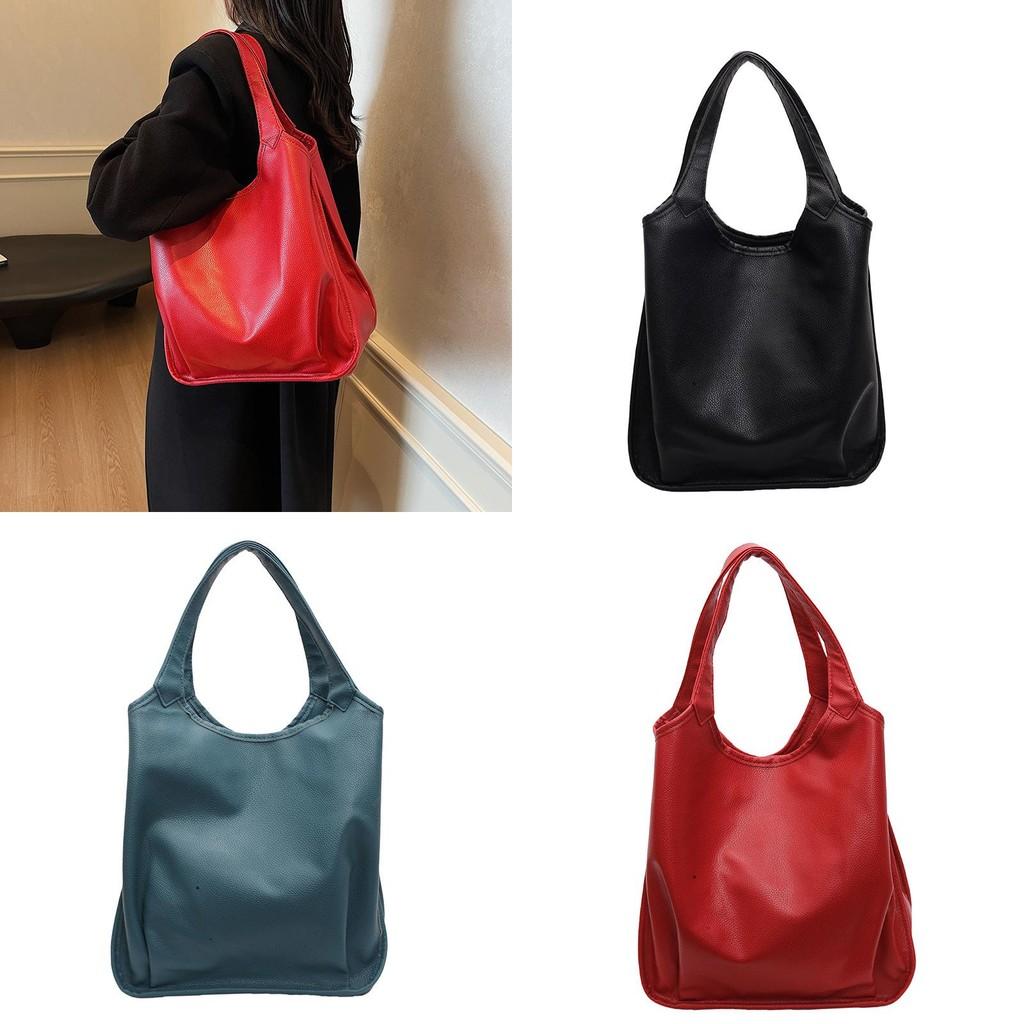 Color Solid Elegant Pu Inner Pocket Comfortable Double Straps Women Travel Bags