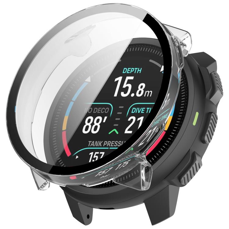 Tempered Glass Film Integrated PC Watch Protective Case For Suunto Nautic S, Lightweight Easy Install Anti-Scratch Watch Cover