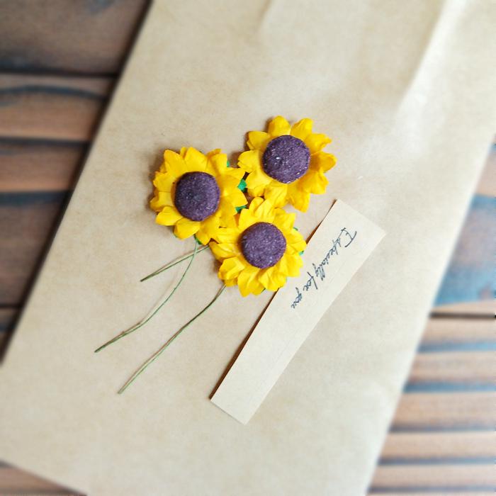 Ручная Работа Многоцветная Подарочная Коробка с 3 Цветками - DIY Бумажные Цветы Домашние Украшения