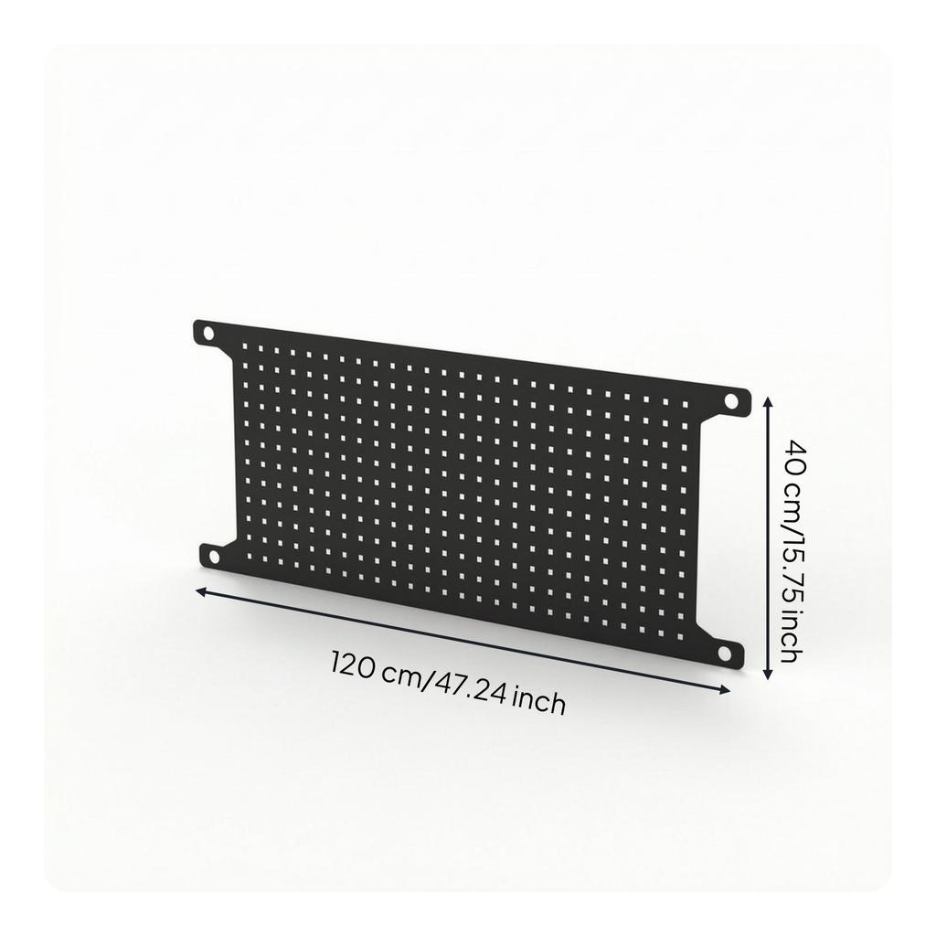 Screw-Mount Perforated Pegboard Panel Space-Saving with Hooks