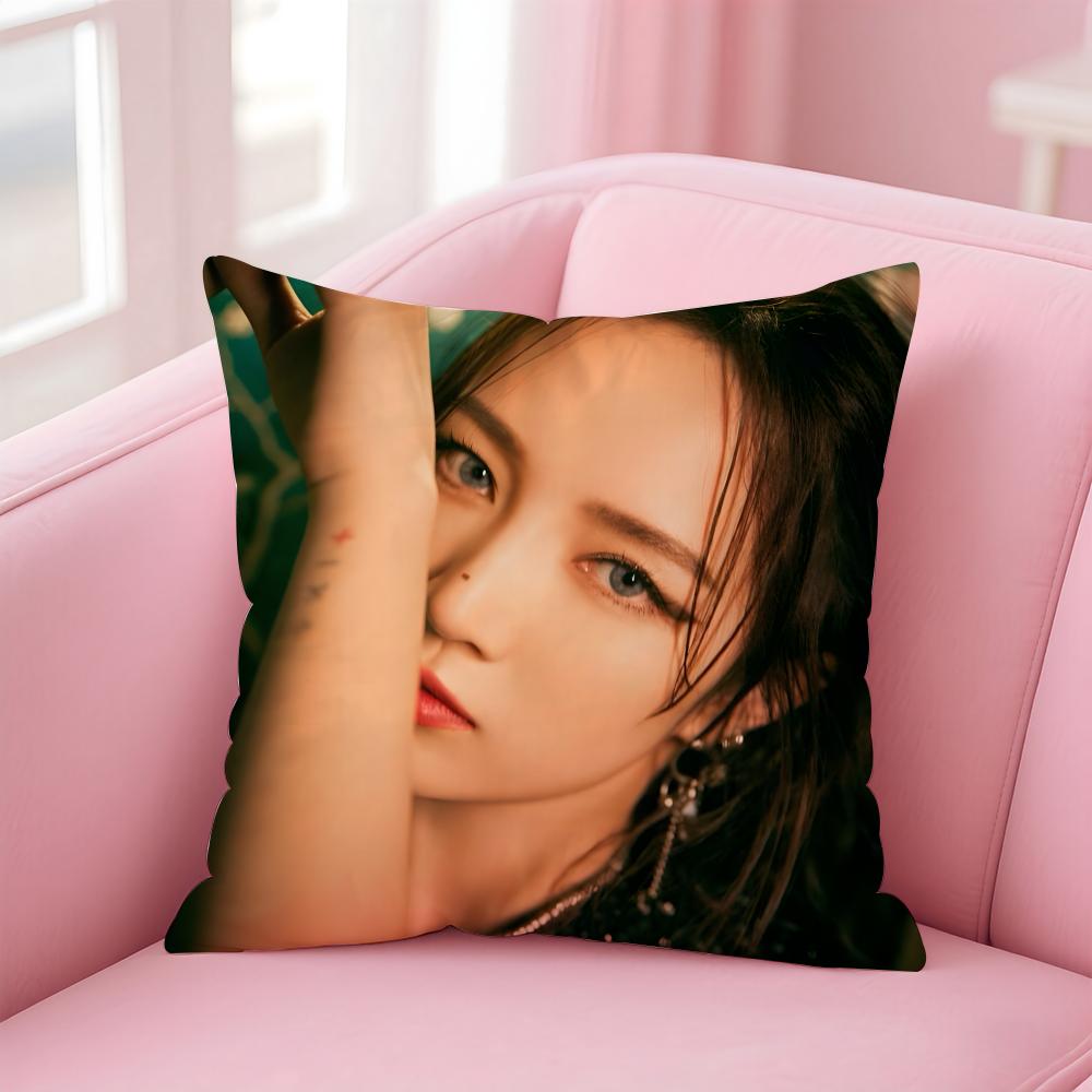 Popular fashion Chinese singer MMeng Jia Cushion Cover Pillow Case Soft Friendly Fabric Concealed Zipper