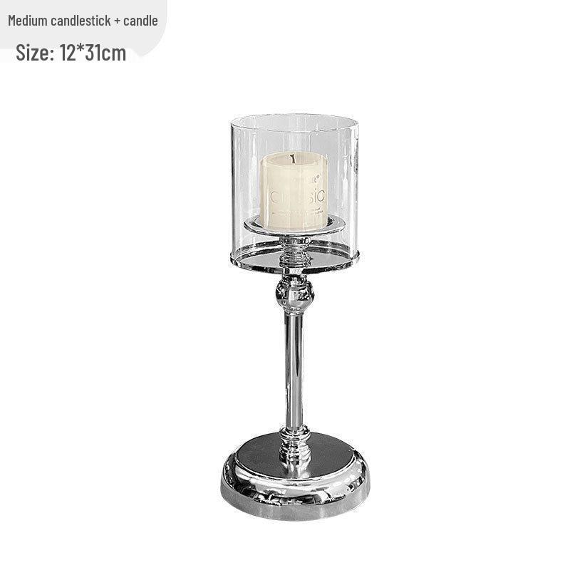 Элегантный стеклянный подсвечник в китайском стиле люкс для домашнего декора