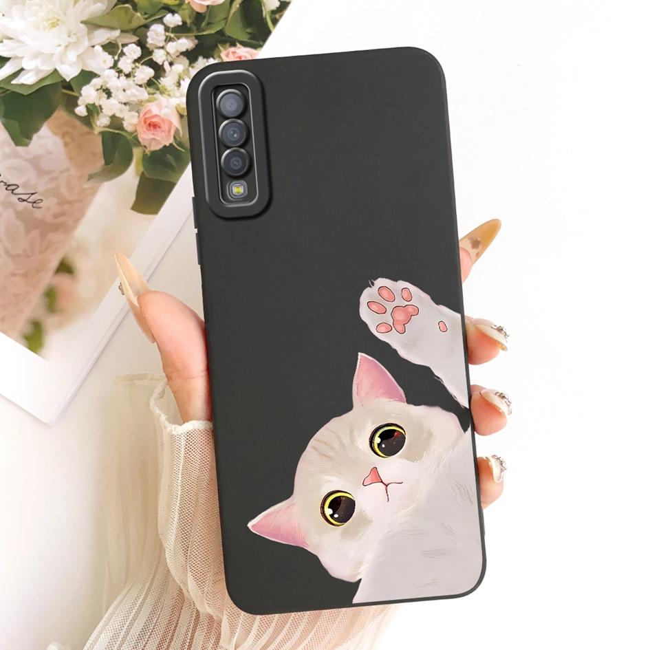 For Samsung Galaxy A7 2018 Case A750 SM-A750F Cover Lovely Cartoon Cat Soft Silicone Protection Shell For Samsung A7 2018 Bumper