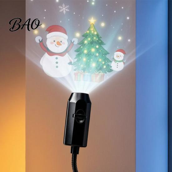 Indoor Holiday Light USB Projector for Christmas, Flexible Gooseneck Night Lamp with 6/10/15/20 Christmas Decorative Lights Projection Films,