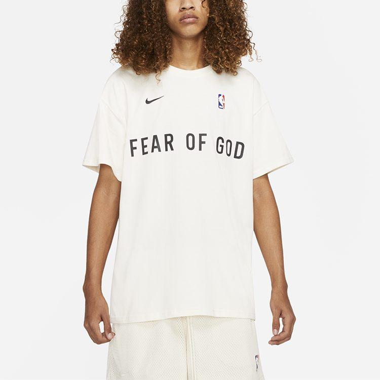 Nike x Fear Of God X NBA T Shirt Men's Light Ivory White CU4699-133