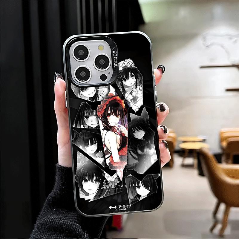 Date A Live Токисаки Куруми Ударопрочный Чехол для Телефона для iPhone 17 Air 16 16E 15 Pro Max 14 Plus 13 Mini 12 Задняя Крышка Противоударный Fu