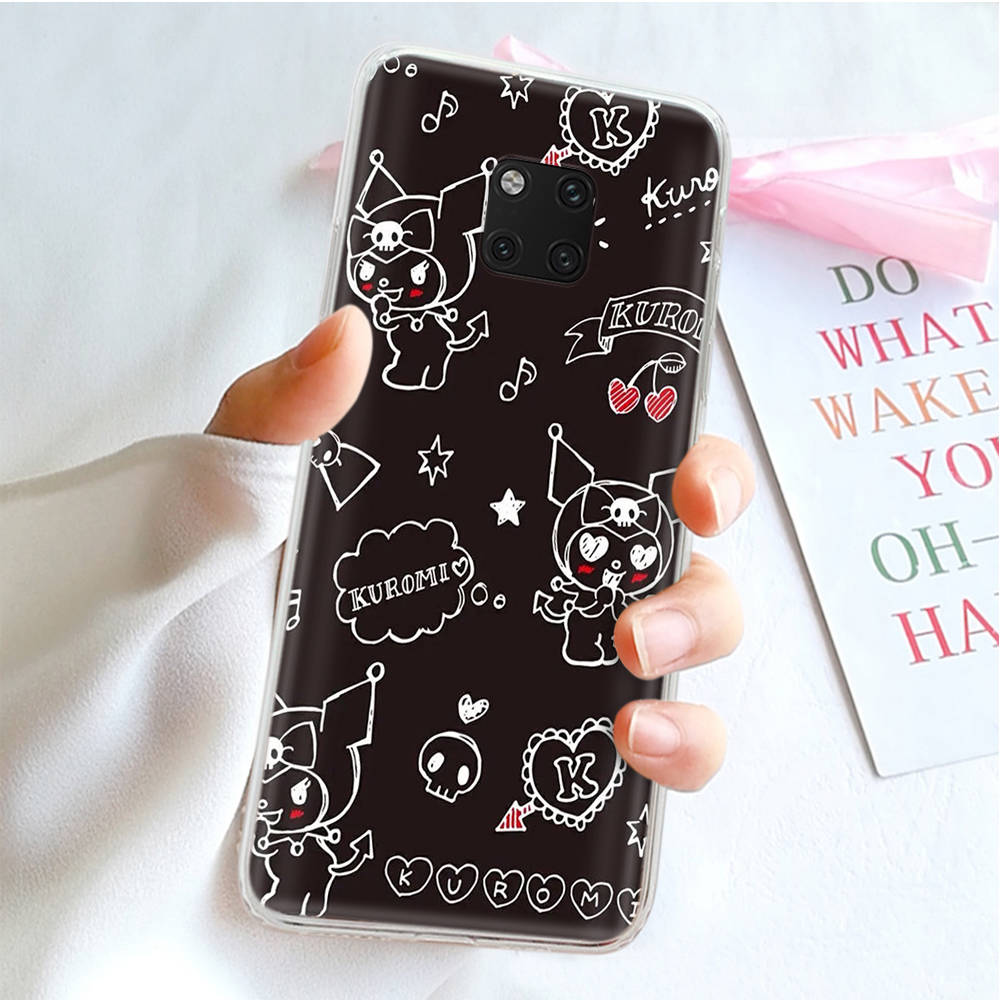 JZ16 Kuromi прозрачный чехол для Samsung A04 A14 A23 M33 M53 Realme 10 9 C35 C55 VIVO Y02 X80 Infinix Hot 30 Note 11 Tecno Spark 8P Pro