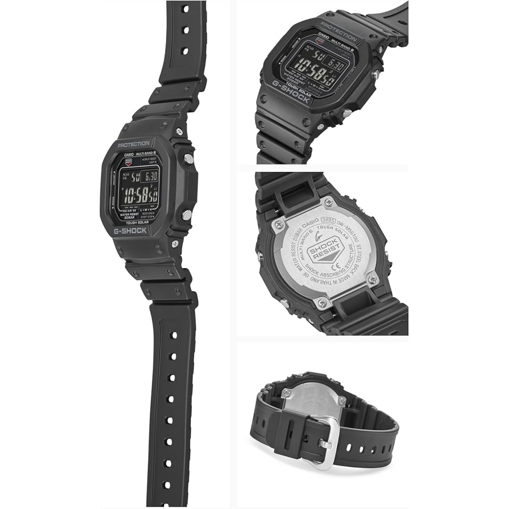 Мужские часы Casio G-Shock GW-M5610U-1BJF с солнечной батареей и радиосинхронизацией Черные