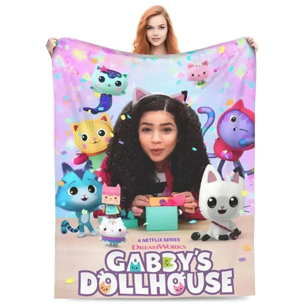Милые одеяла для кукольного домика G-Gabbys Girl из флиса Весенне-осеннее Волшебный дом Дышащее Мягкое Одеяло-плед для Кровати Дивана Коврик Кусок