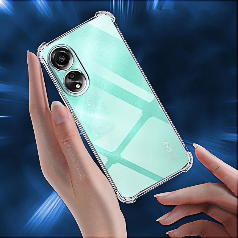 Противоударный чехол для OPPO A78 A58 4G A98 A77S A57 5G A17 A17K Чехол Кристально Прозрачная задняя крышка TPU для Oppo A 78 58 98 77 57 17 KS