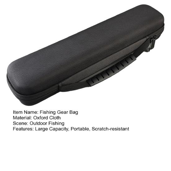 Сумка для рыболовных снастей, большой вместительный чехол для удочки с усиленной ручкой, металлическая молния, портативная сумка для хранения удочки из ткани Оксфорд