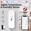 Датчик температуры и влажности Tuya Zigbee Внутренний гигрометр Термометр Приложение Smart Life Удаленный монитор Совместим с Alexa Google