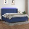 VidaXL Slat Bed Base with Mattress and LED, Upholstered Bed with Headboard, Double Bed, Adult Bedroom Bed, 3138347