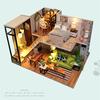 (H0915)3D деревянный DIY миниатюрный кукольный домик Nordic Time украсить творческий подарок для рукоделия 10 мл