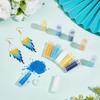 60Pcs 6 Colors Cylinder Seed Beads Opaque Colours Luster Uniform Size 12Pcs Transparent Plastic Refillable Bottles Mixed Color 2x1.5mm Hole: 0.8mm