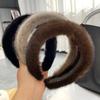 Women Luxury Winter Real Mink Fur Headbands High Quality Real Fur Hair Band Lady Fashion Hair Hoop Furry Gift