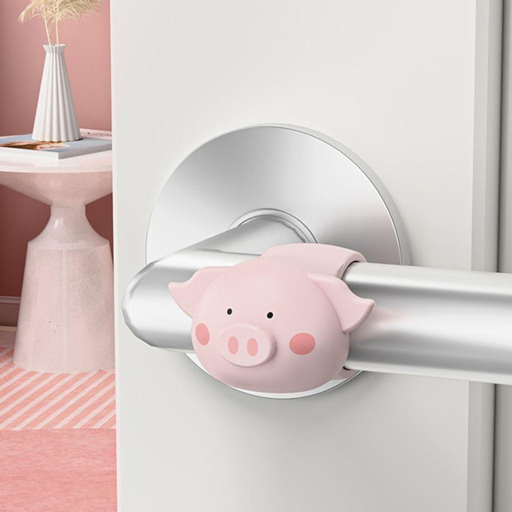 3 шт. Силиконовый настенный протектор Мультяшная накладка-бампер на дверную ручку Милый дверной стопор для спальни